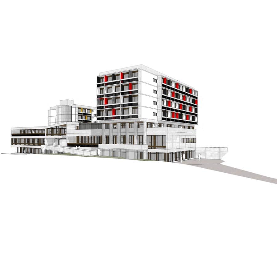 Architecture, CHAPUIS ROYER, Annecy, réhabilitation, logements, béton brut