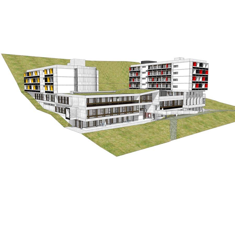 Architecture, CHAPUIS ROYER, Annecy, réhabilitation, logements, béton brut