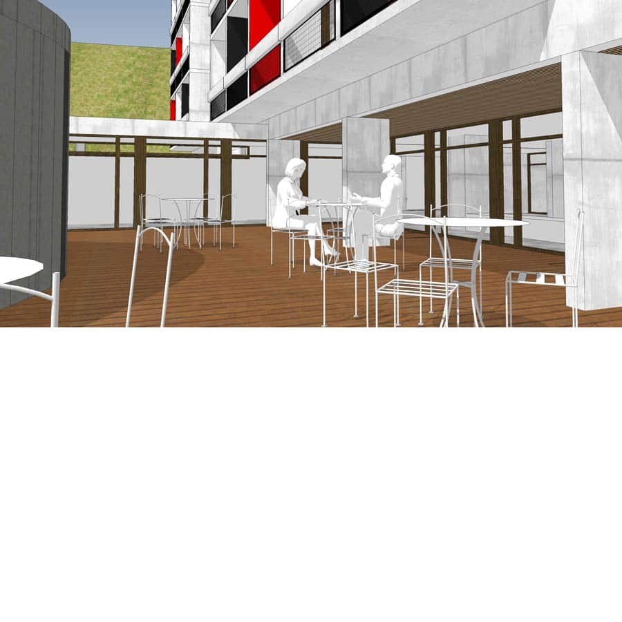 Architecture, CHAPUIS ROYER, Annecy, réhabilitation, logements, béton brut