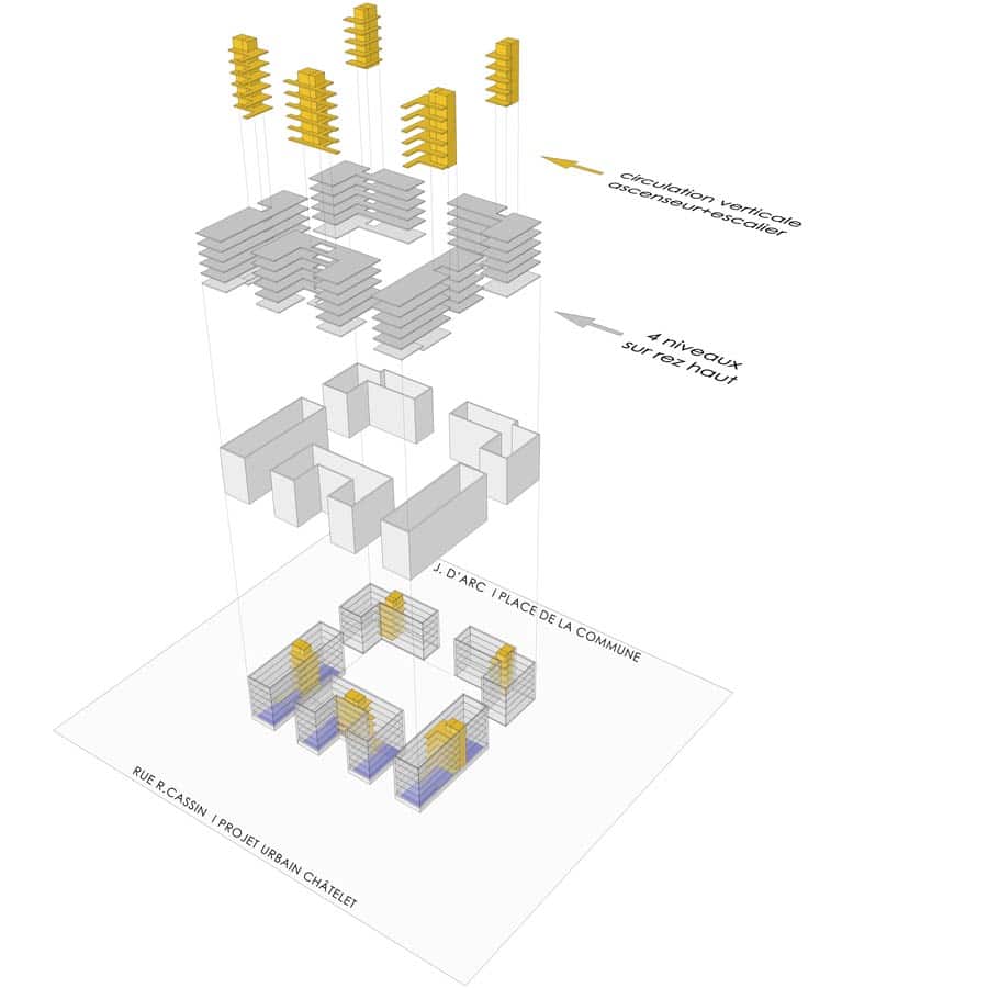 architecte, CHAPUIS ROYER, Grenoble, quartier de l’Abbaye, étude urbaine, logements locatifs, réhabilitation, reconstruction, machefer, enduit à la chaux