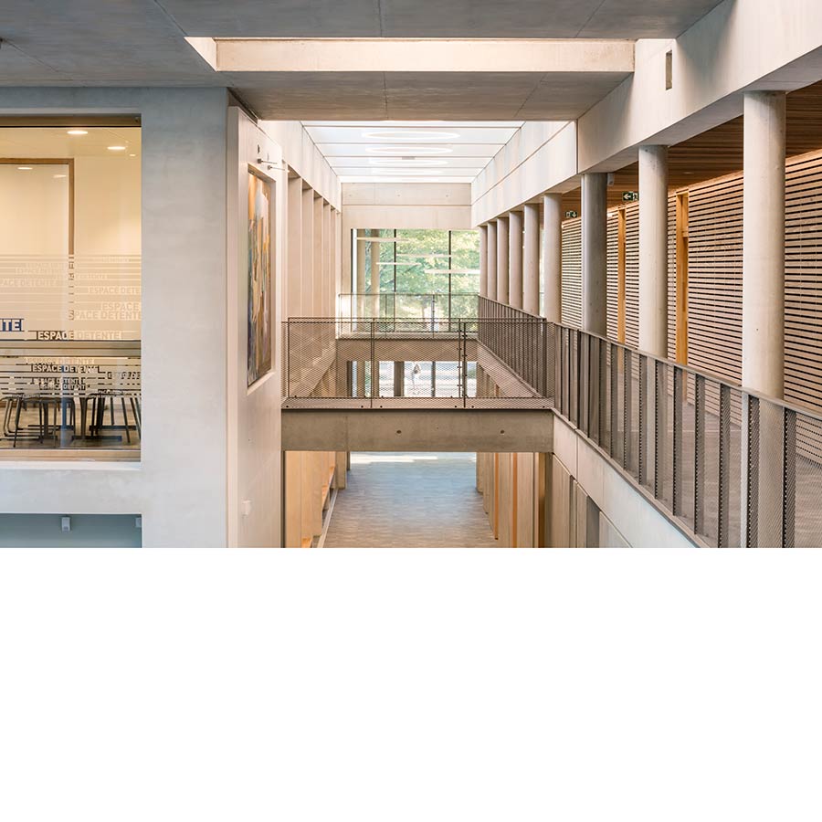ARCHITECTURE, CHAPUIS ROYER ARCHITECTES, Grenoble, campus SMH, réhabilitation, extension, béton, corten