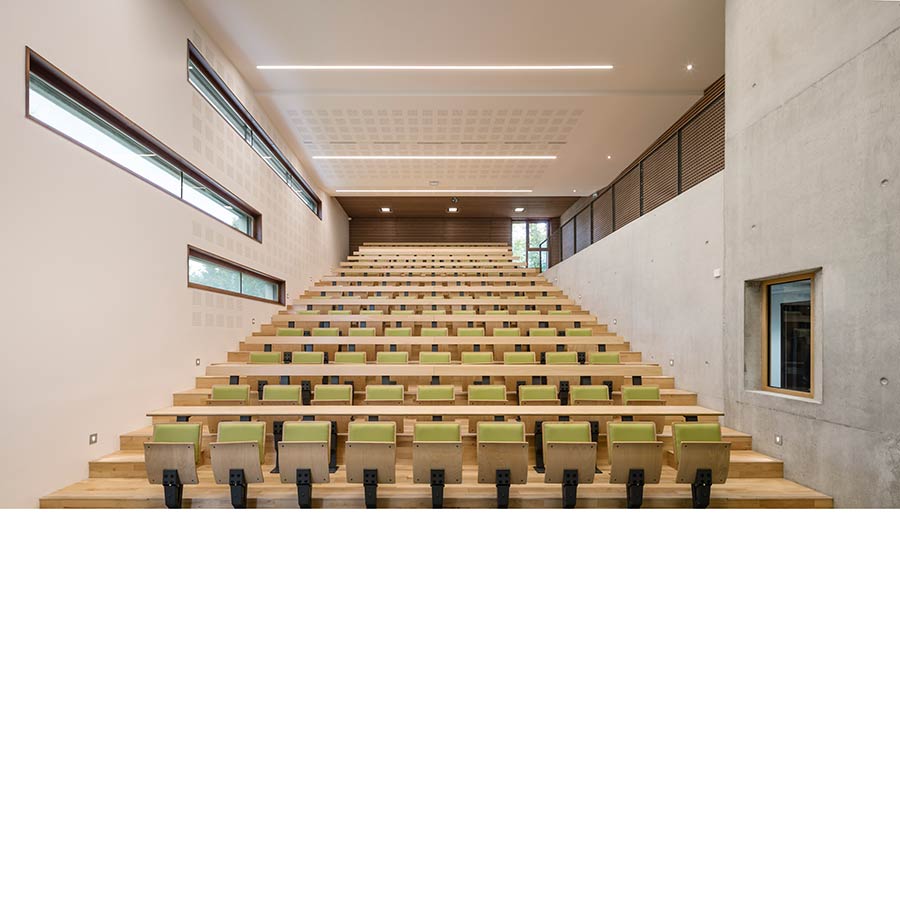 ARCHITECTURE, CHAPUIS ROYER ARCHITECTES, Grenoble, campus SMH, réhabilitation, extension, béton, corten